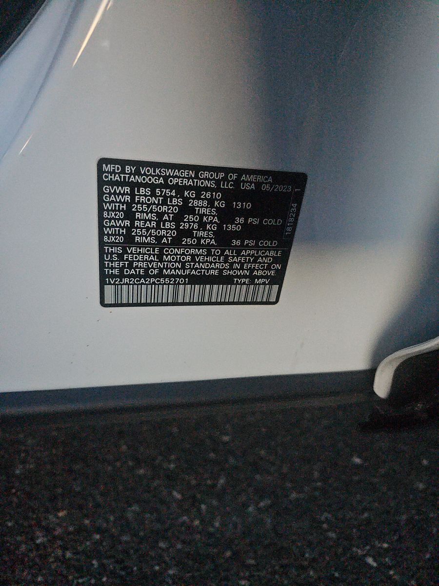 2023 Volkswagen Atlas 3.6L SE FWD