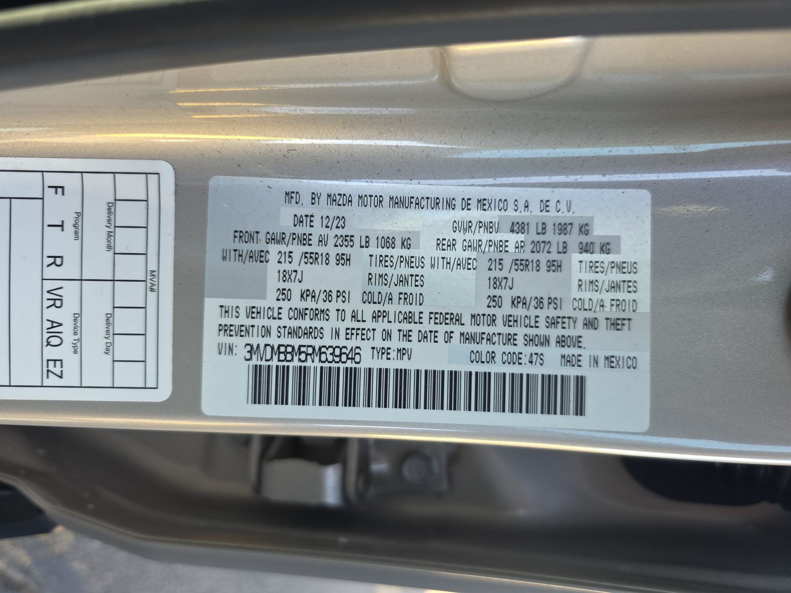 2024 MAZDA CX-30 2.5 S Select Sport AWD