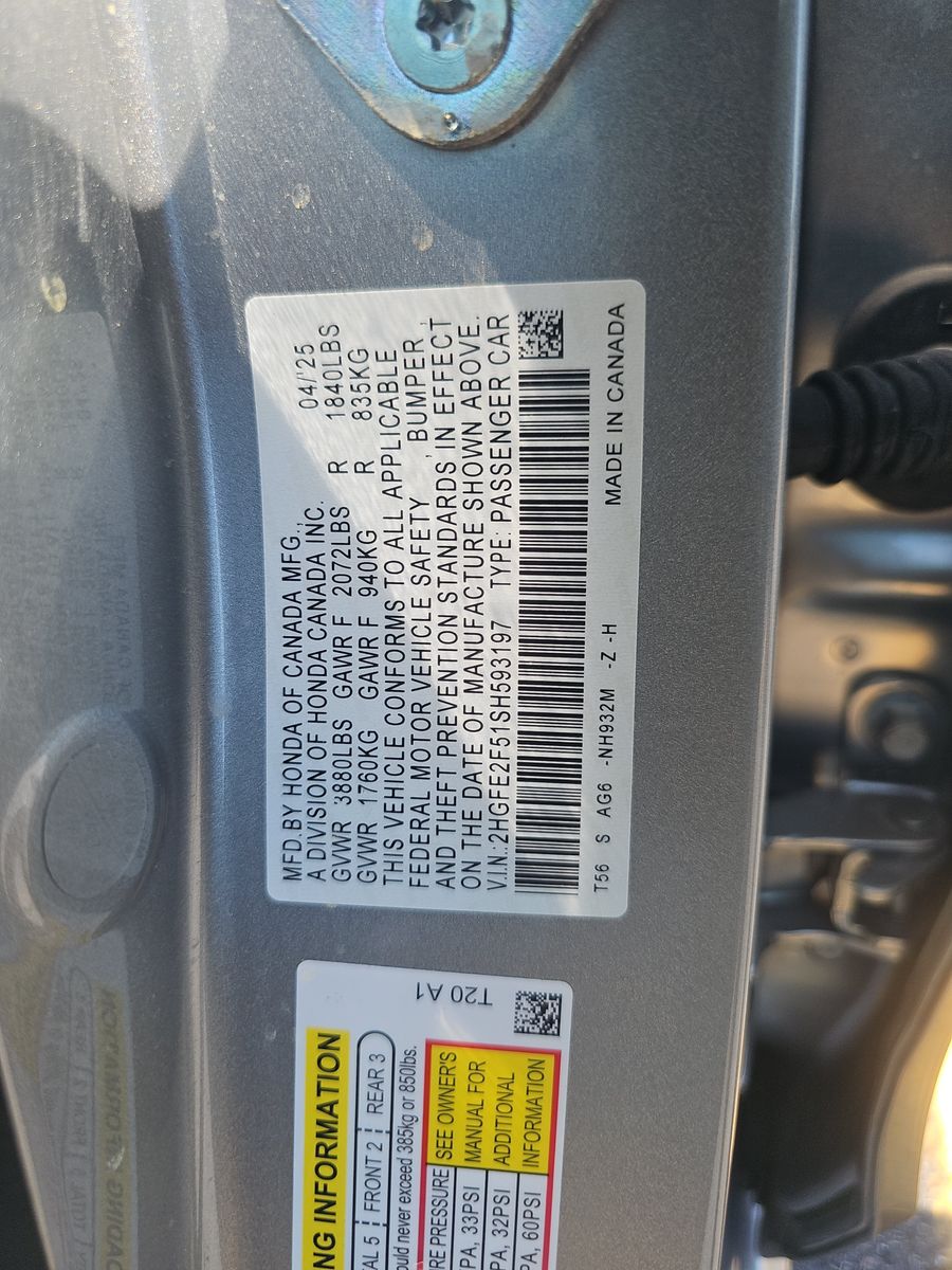 2025 Honda Civic Sport FWD