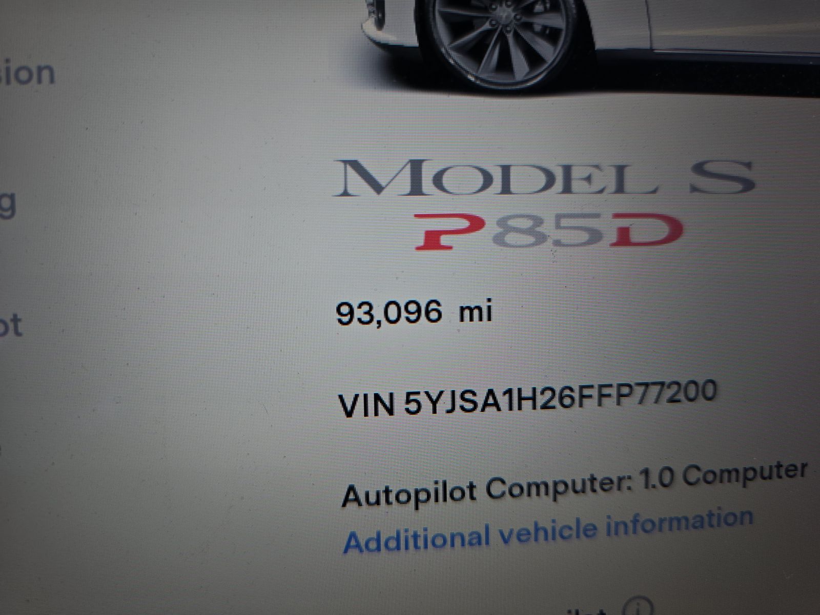 2015 Tesla Model S P85D AWD