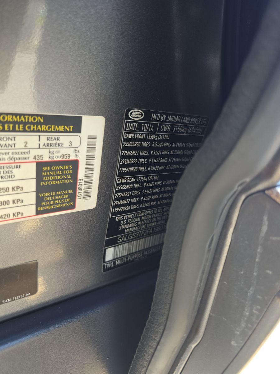 2015 Land Rover Range Rover Supercharged LWB AWD