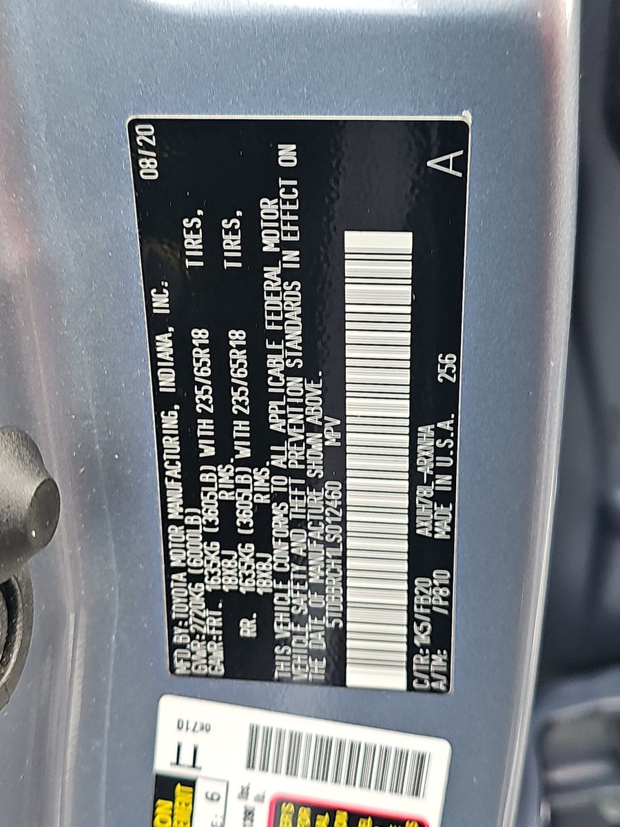 2020 Toyota Highlander Hybrid LE AWD