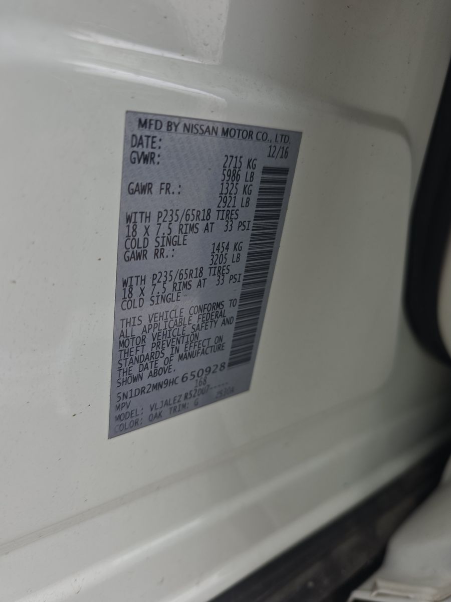 2017 Nissan Pathfinder SV FWD