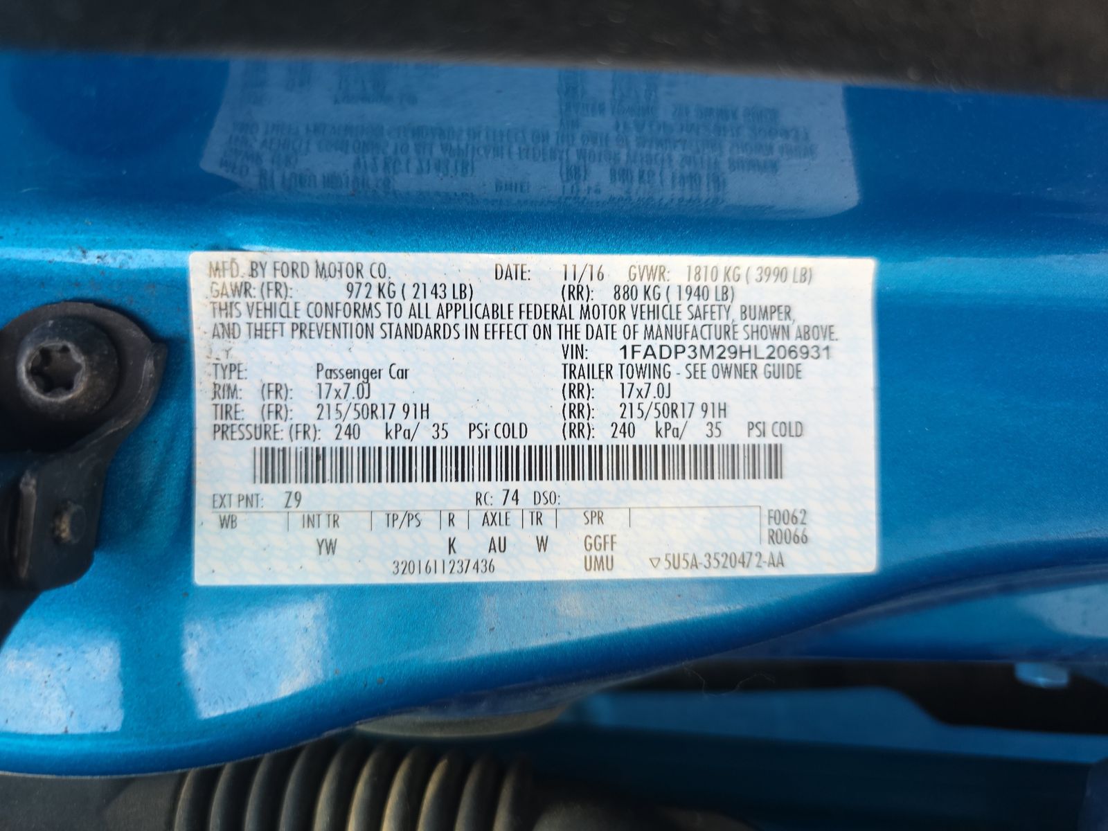 2017 Ford Focus SEL FWD