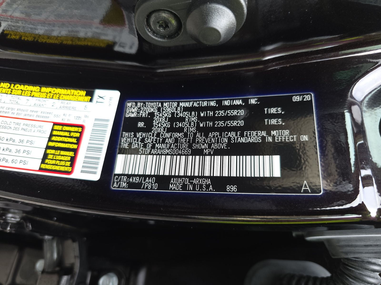 2021 Toyota Highlander Hybrid Platinum FWD