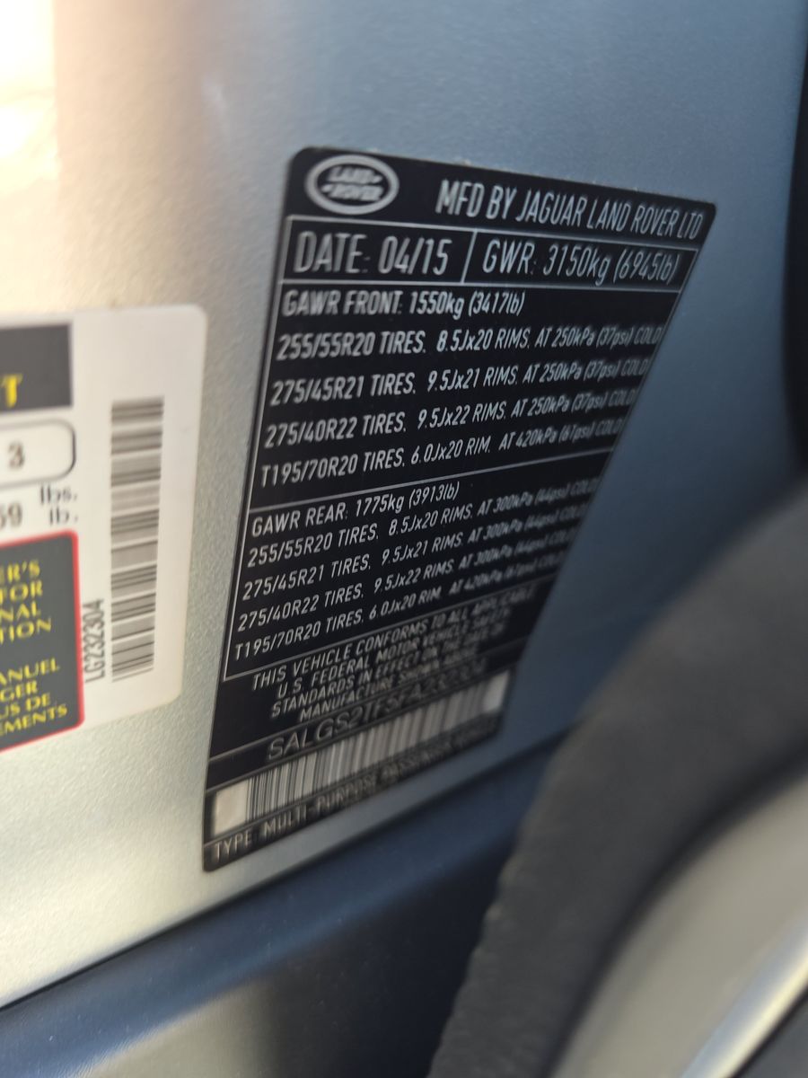 2015 Land Rover Range Rover Supercharged AWD