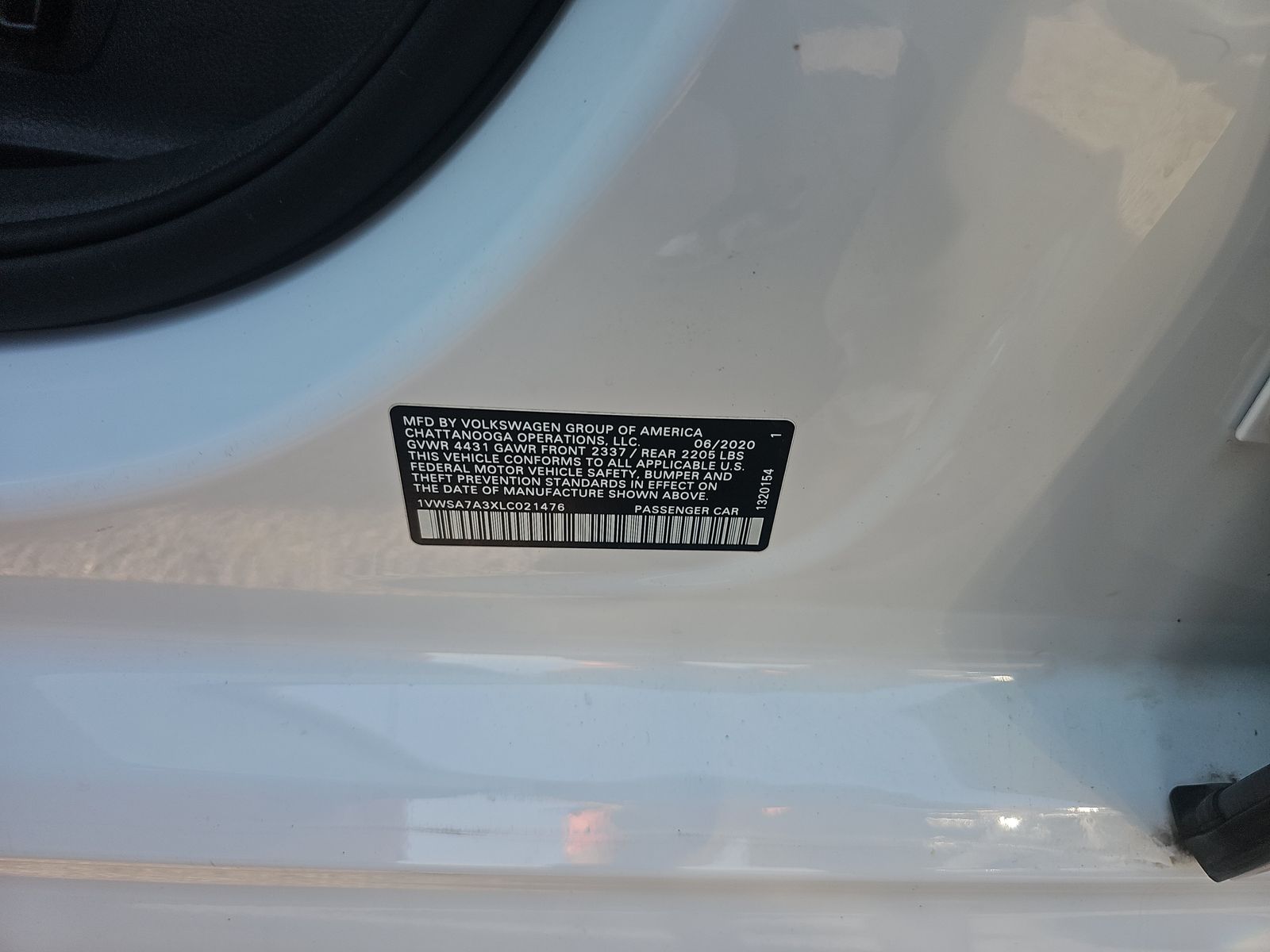 2020 Volkswagen Passat 2.0T SE FWD