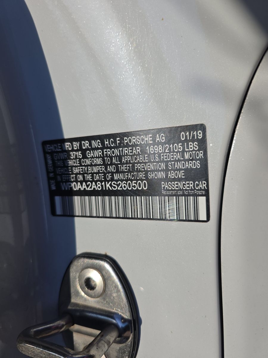 2019 Porsche 718 Cayman Base RWD