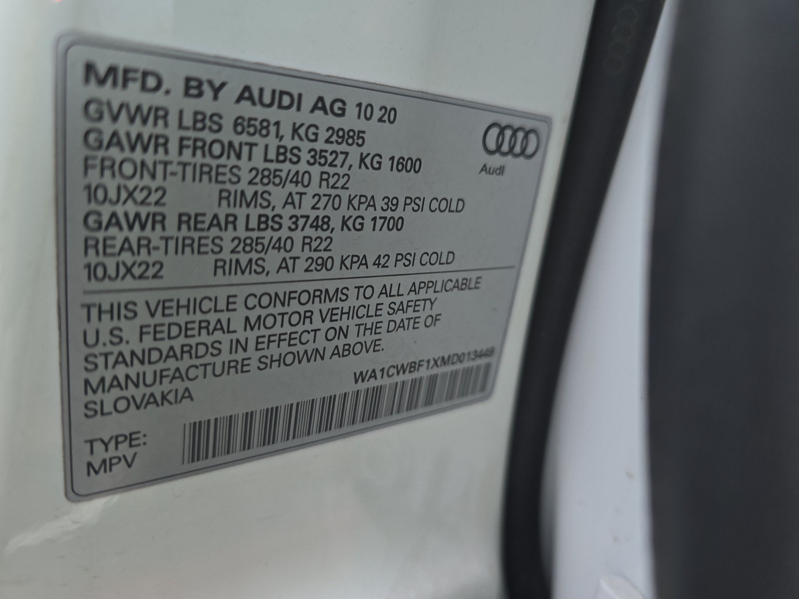 2021 Audi SQ8 Prestige AWD