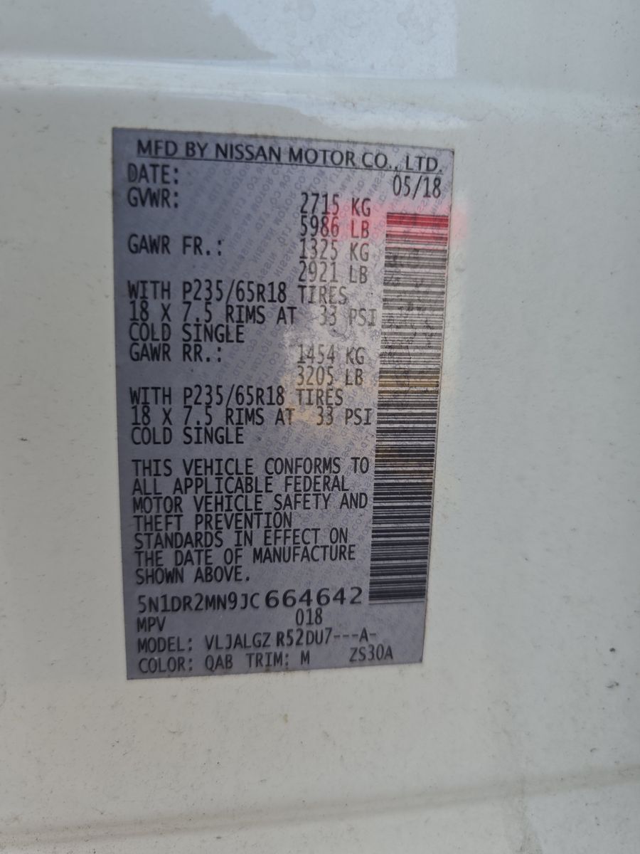 2018 Nissan Pathfinder SL FWD