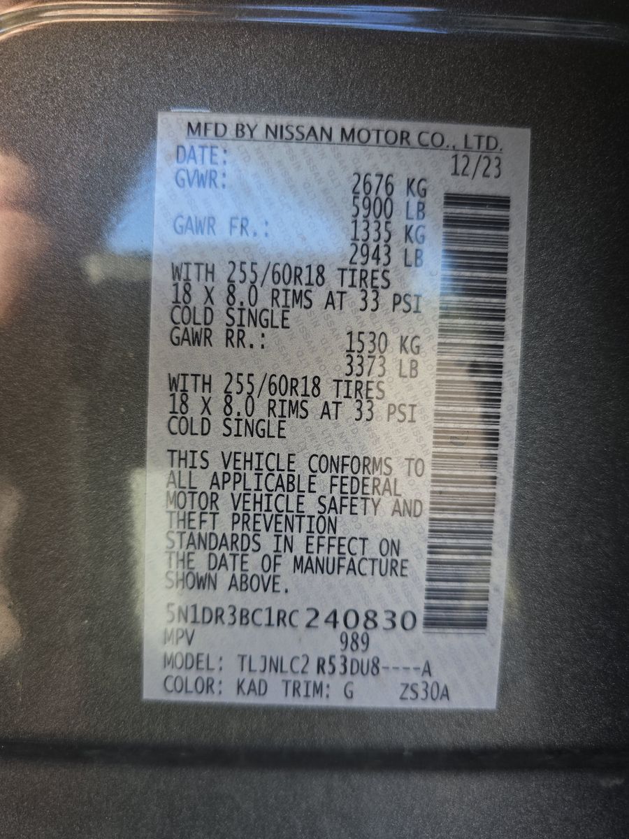 2024 Nissan Pathfinder SV AWD