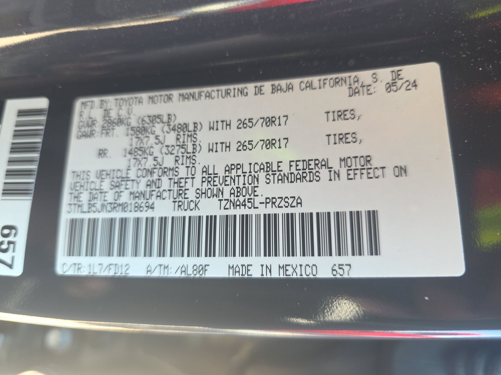 2024 Toyota Tacoma TRD Off-Road AWD