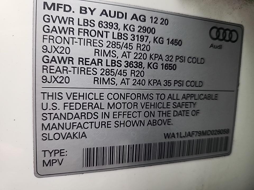 2021 Audi Q7 2.0T Premium Plus AWD