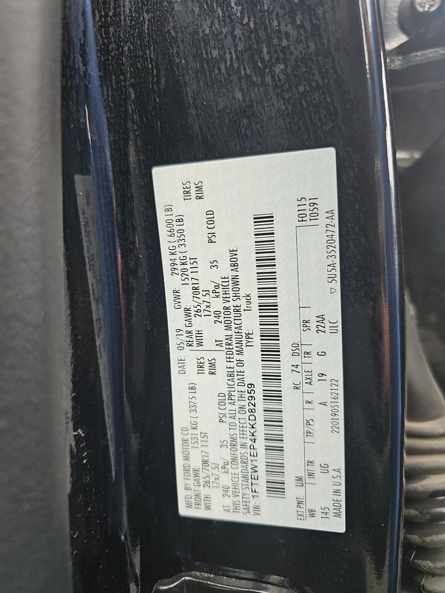 2019 Ford F-150 XLT AWD