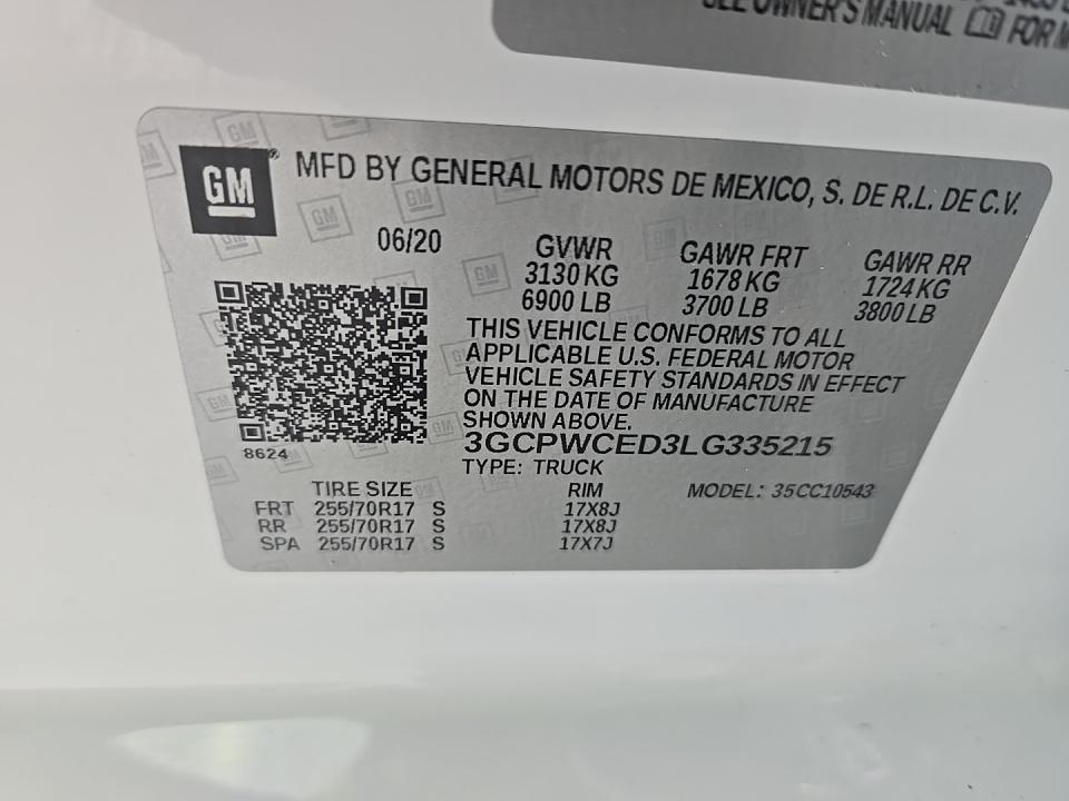 2020 Chevrolet Silverado 1500 LT RWD