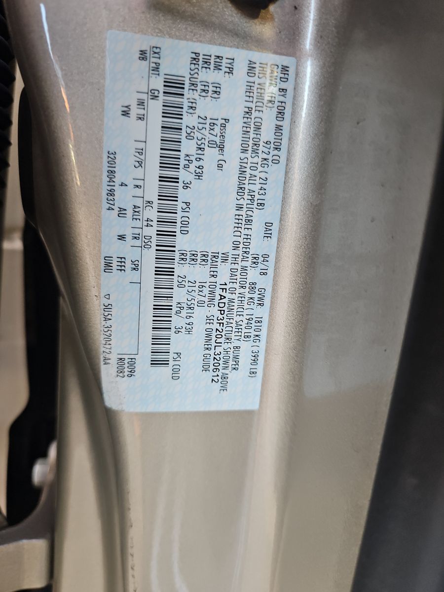 2018 Ford Focus SE FWD