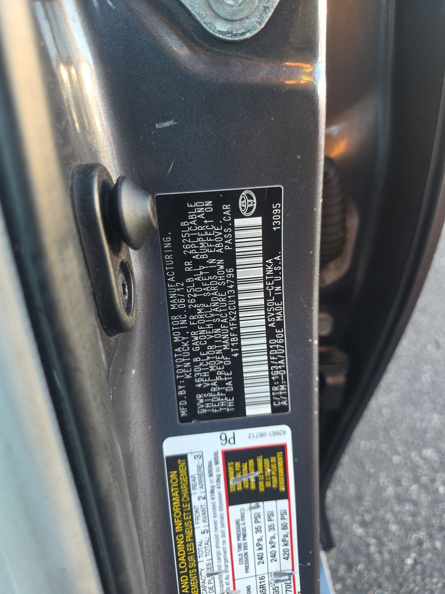 2012 Toyota Camry LE FWD