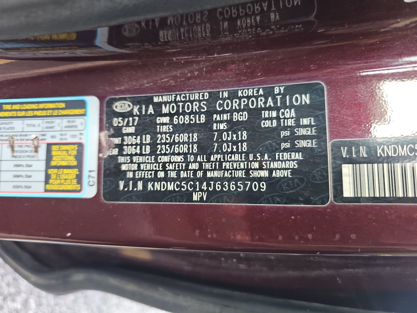 2018 Kia Sedona EX FWD