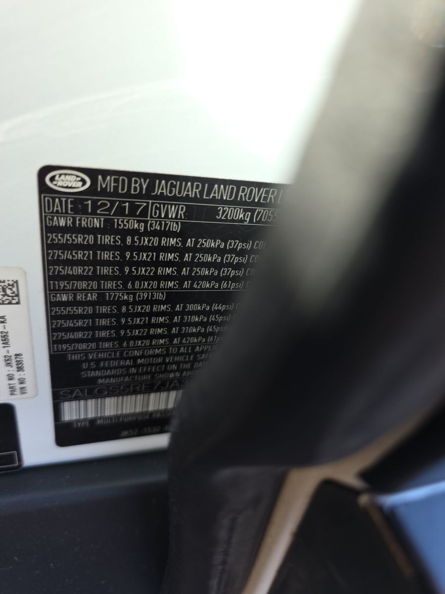 2018 Land Rover Range Rover Supercharged LWB AWD