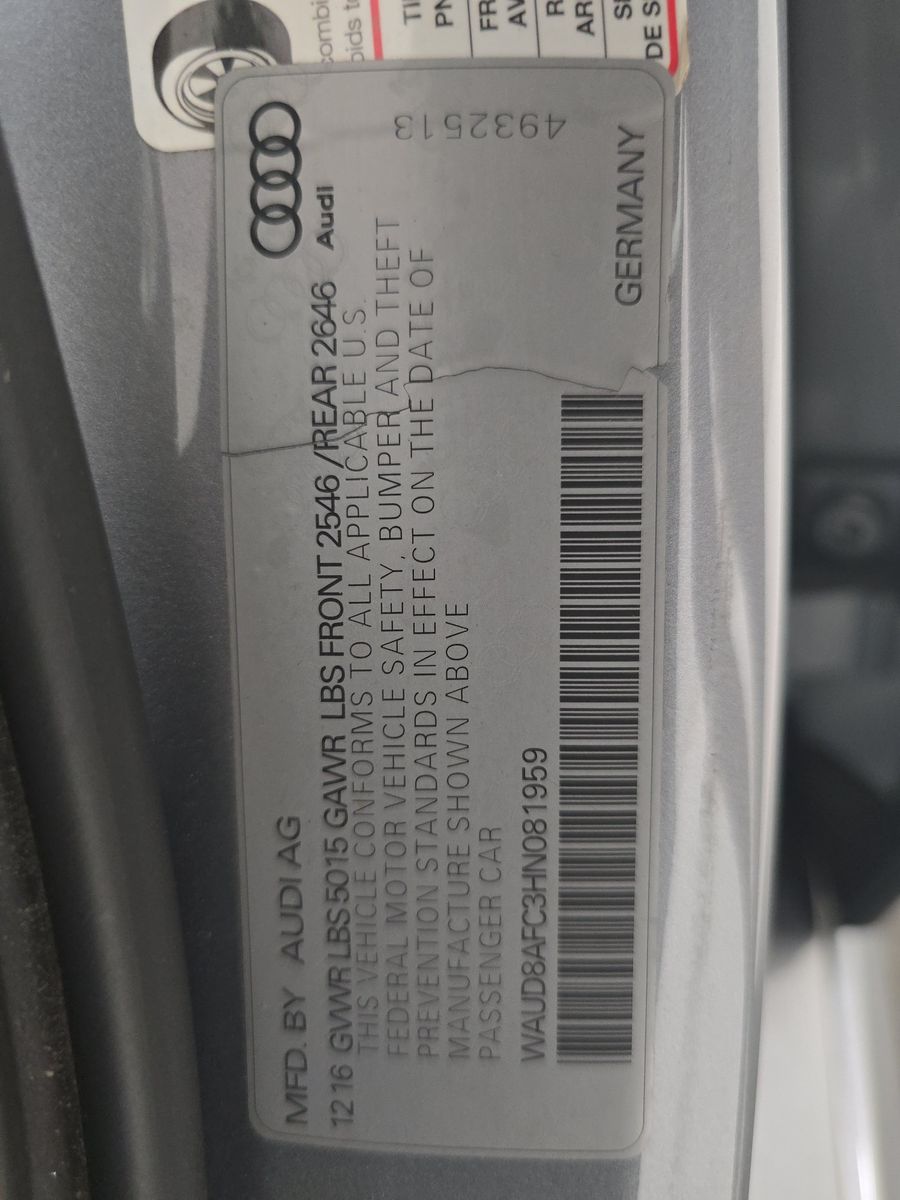 2017 Audi A6 2.0T Premium Plus FWD