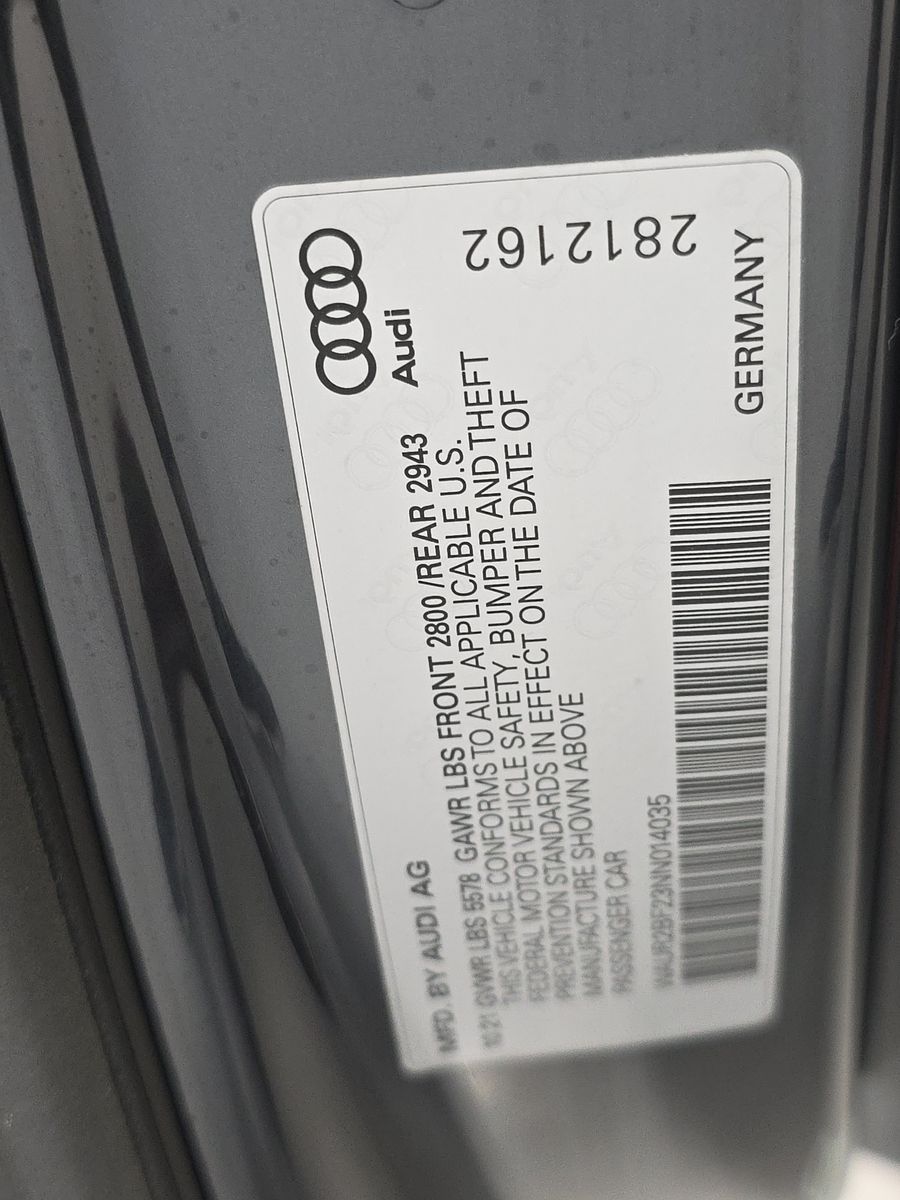 2022 Audi A7 Premium Plus AWD