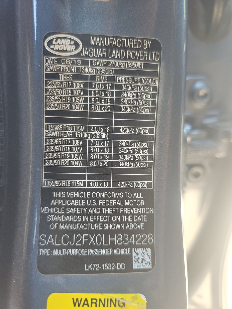 2020 Land Rover Discovery Sport S AWD