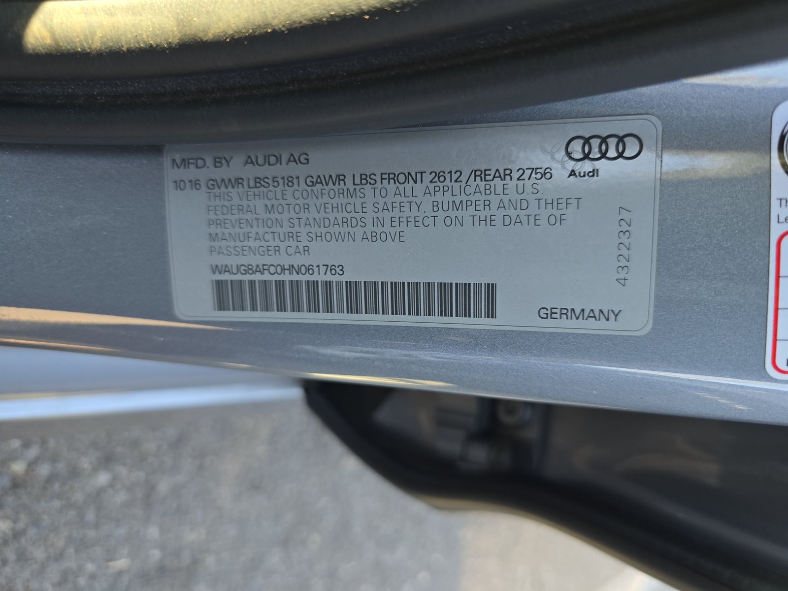 2017 Audi A6 2.0T Premium Plus AWD