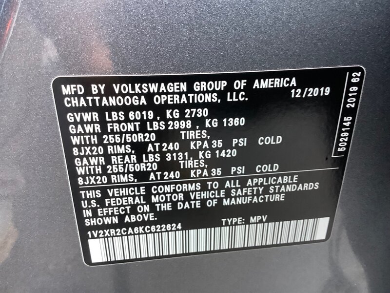 2019 Volkswagen Atlas 3.6L SE AWD