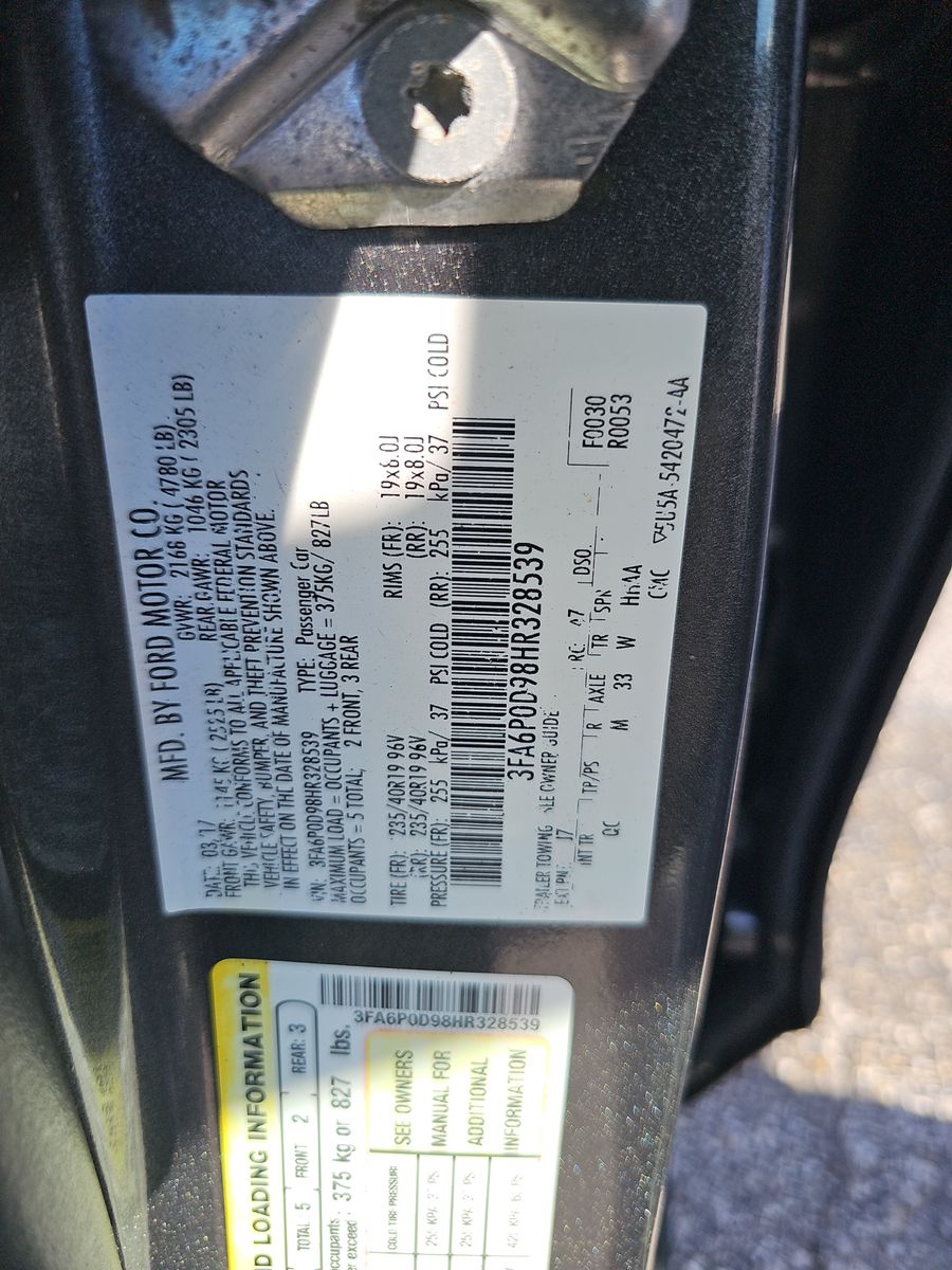 2017 Ford Fusion Platinum AWD