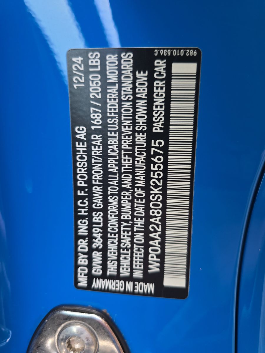 2025 Porsche 718 Cayman Base RWD