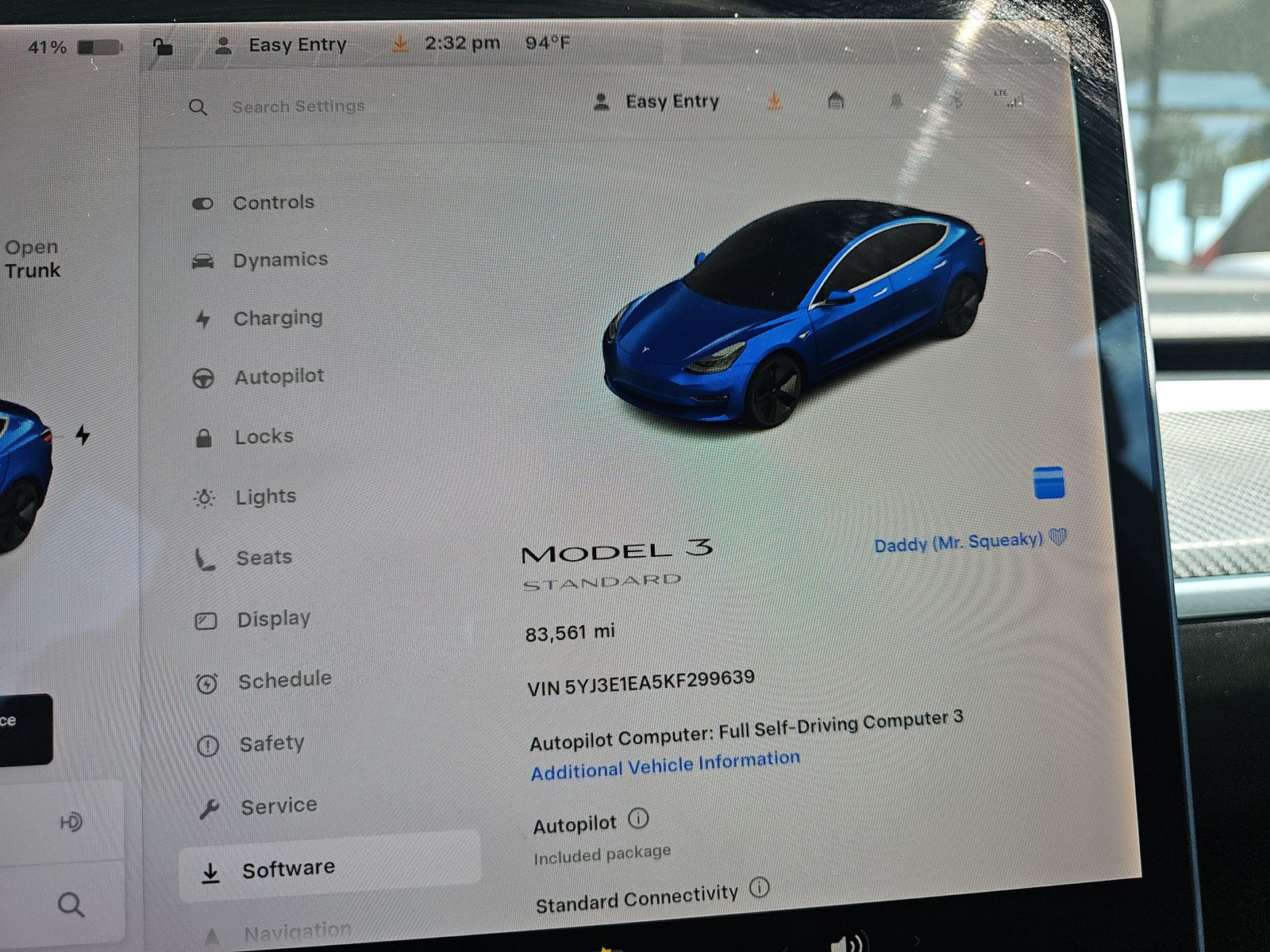 2019 Tesla Model 3 Standard Range RWD