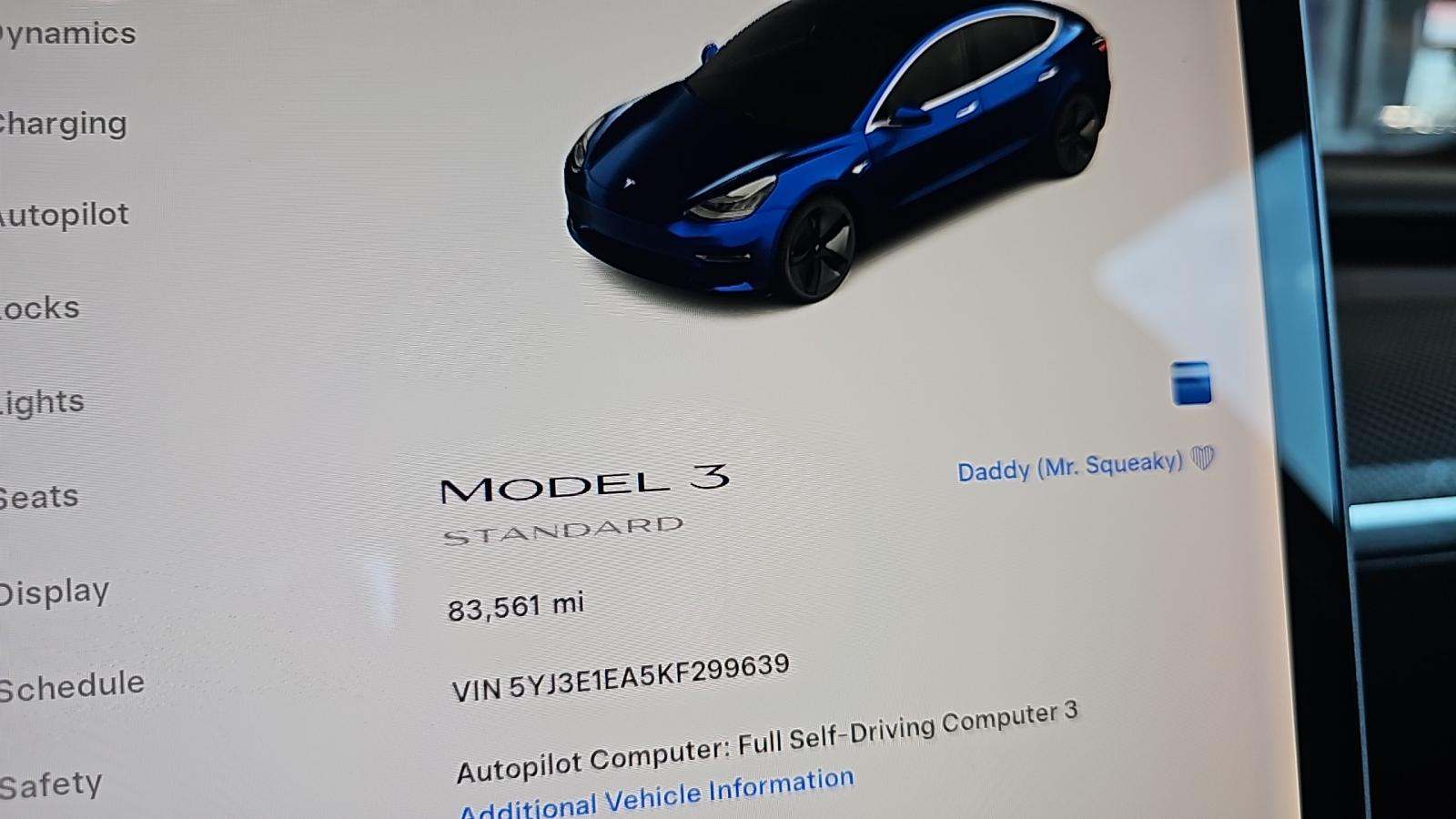 2019 Tesla Model 3 Standard Range RWD