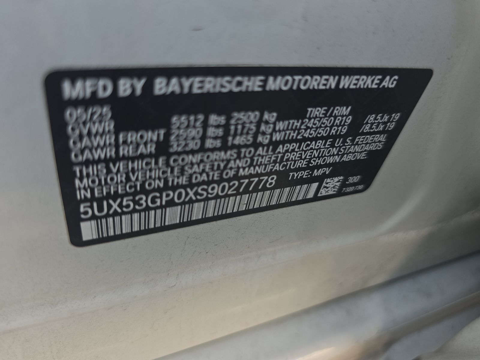 2025 BMW X3 xDrive30i AWD