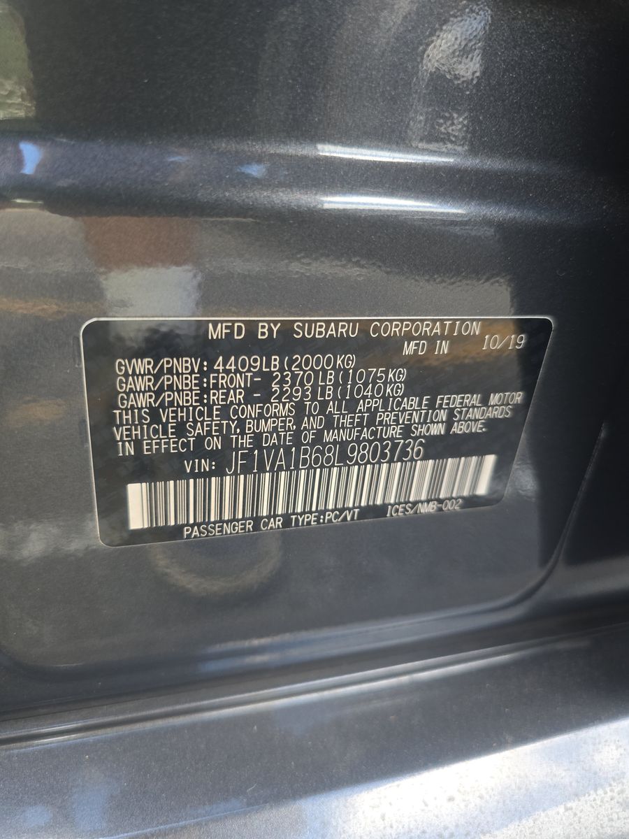 2020 Subaru WRX Premium AWD