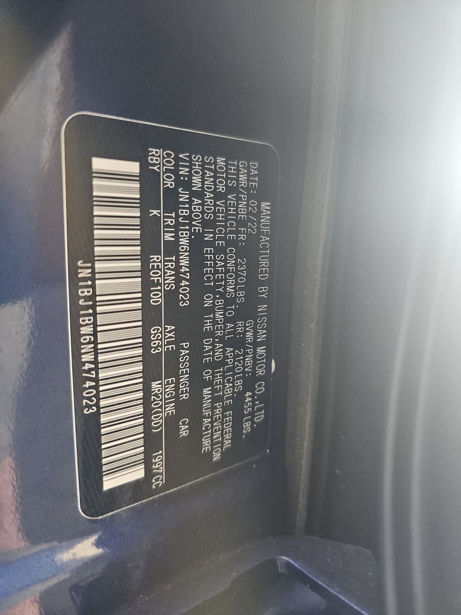 2022 Nissan Rogue Sport SV AWD