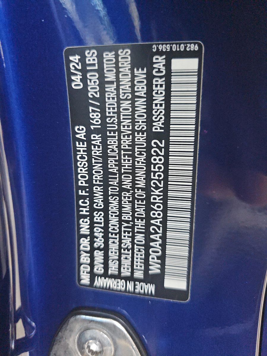 2024 Porsche 718 Cayman Style Edition RWD