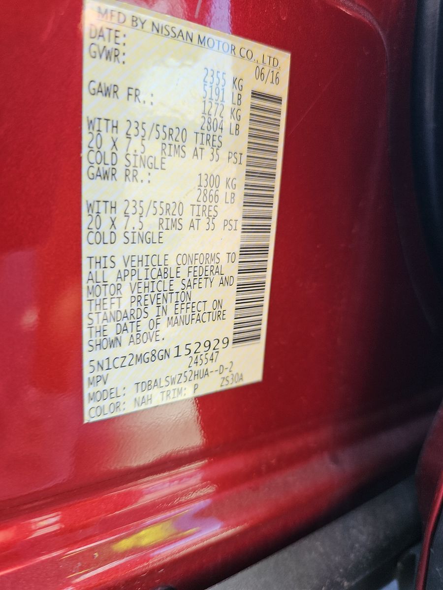 2016 Nissan Murano Platinum FWD