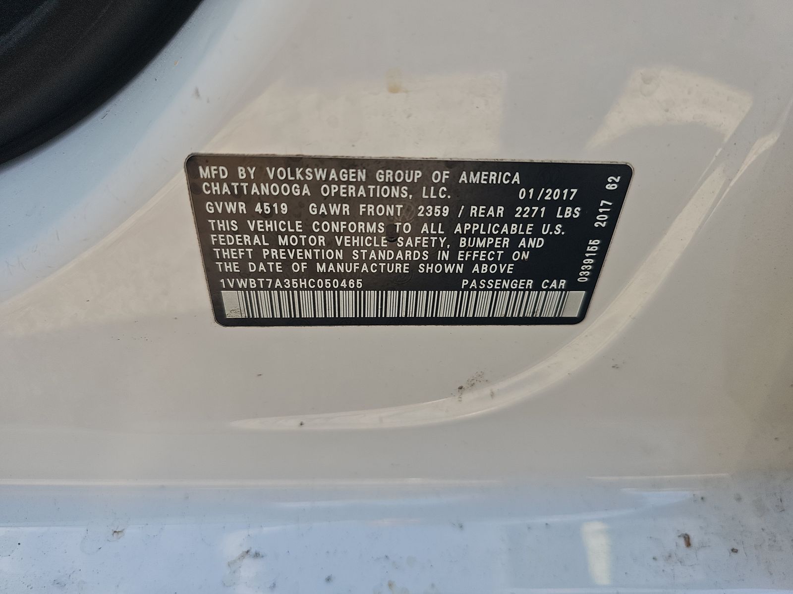 2017 Volkswagen Passat 1.8T SE FWD