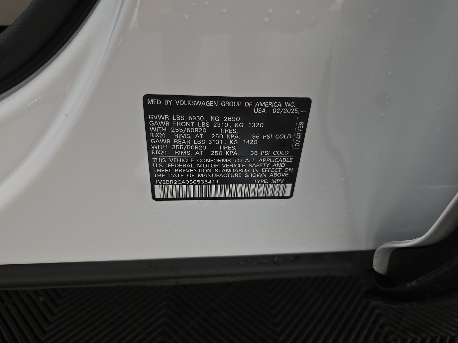 2025 Volkswagen Atlas 2.0T SEL AWD