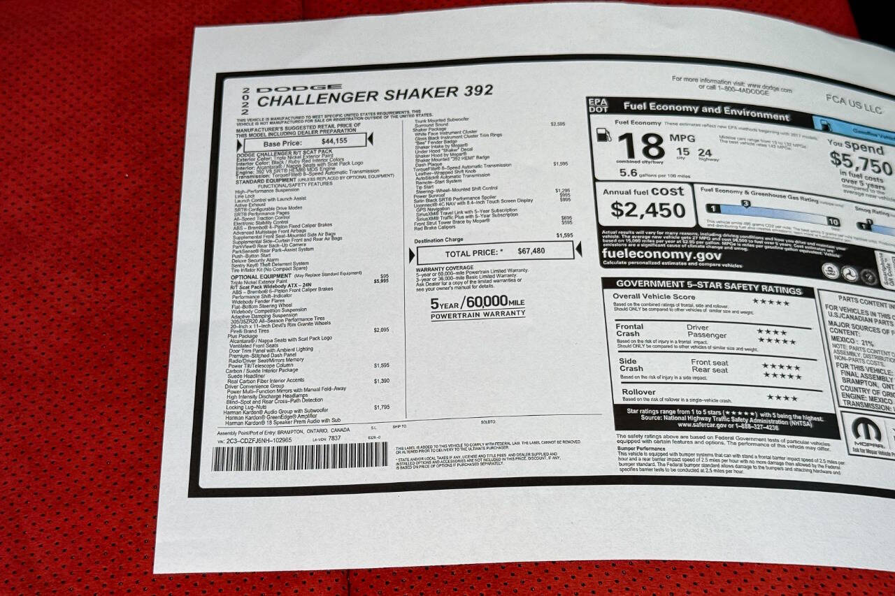 2022 Dodge Challenger R/T Scat Pack Widebody RWD