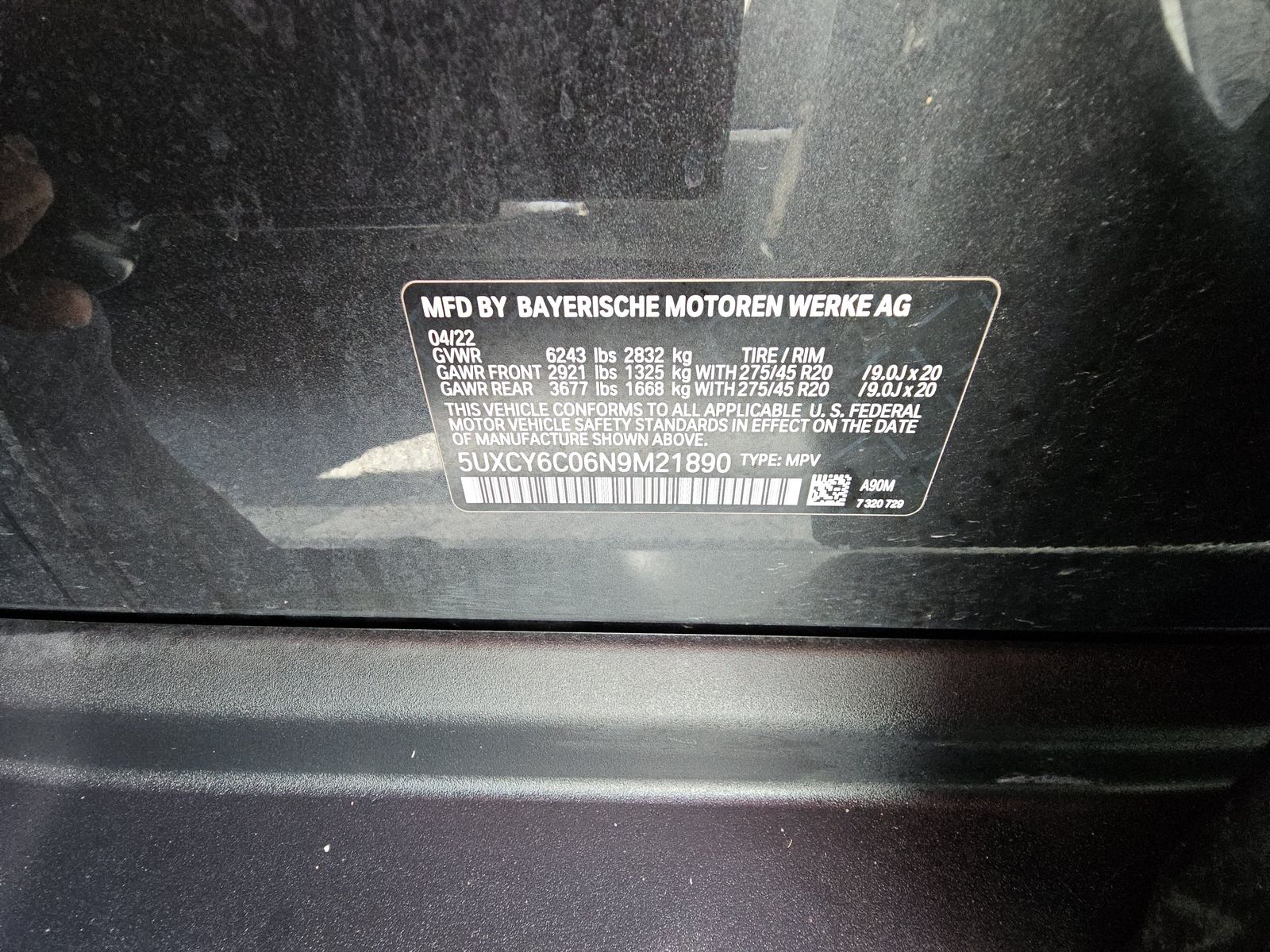 2022 BMW X6 xDrive40i AWD