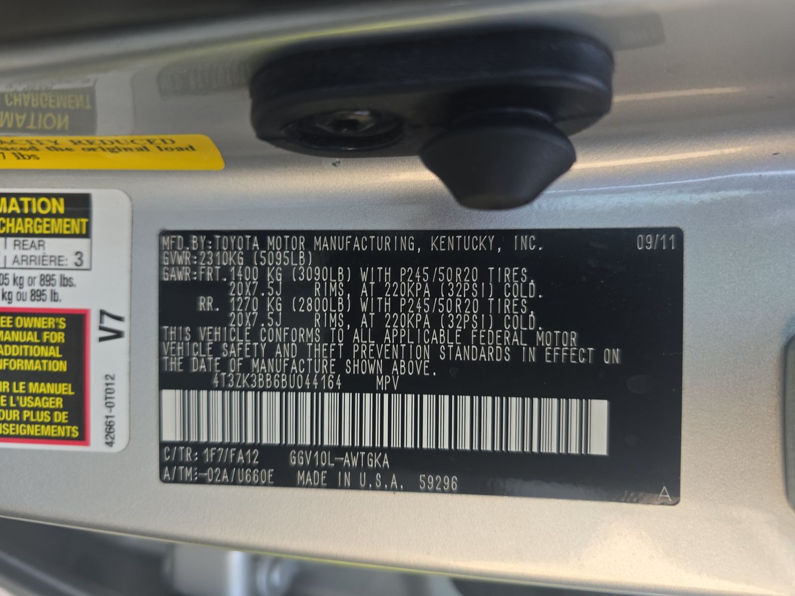 2011 Toyota Venza Base FWD