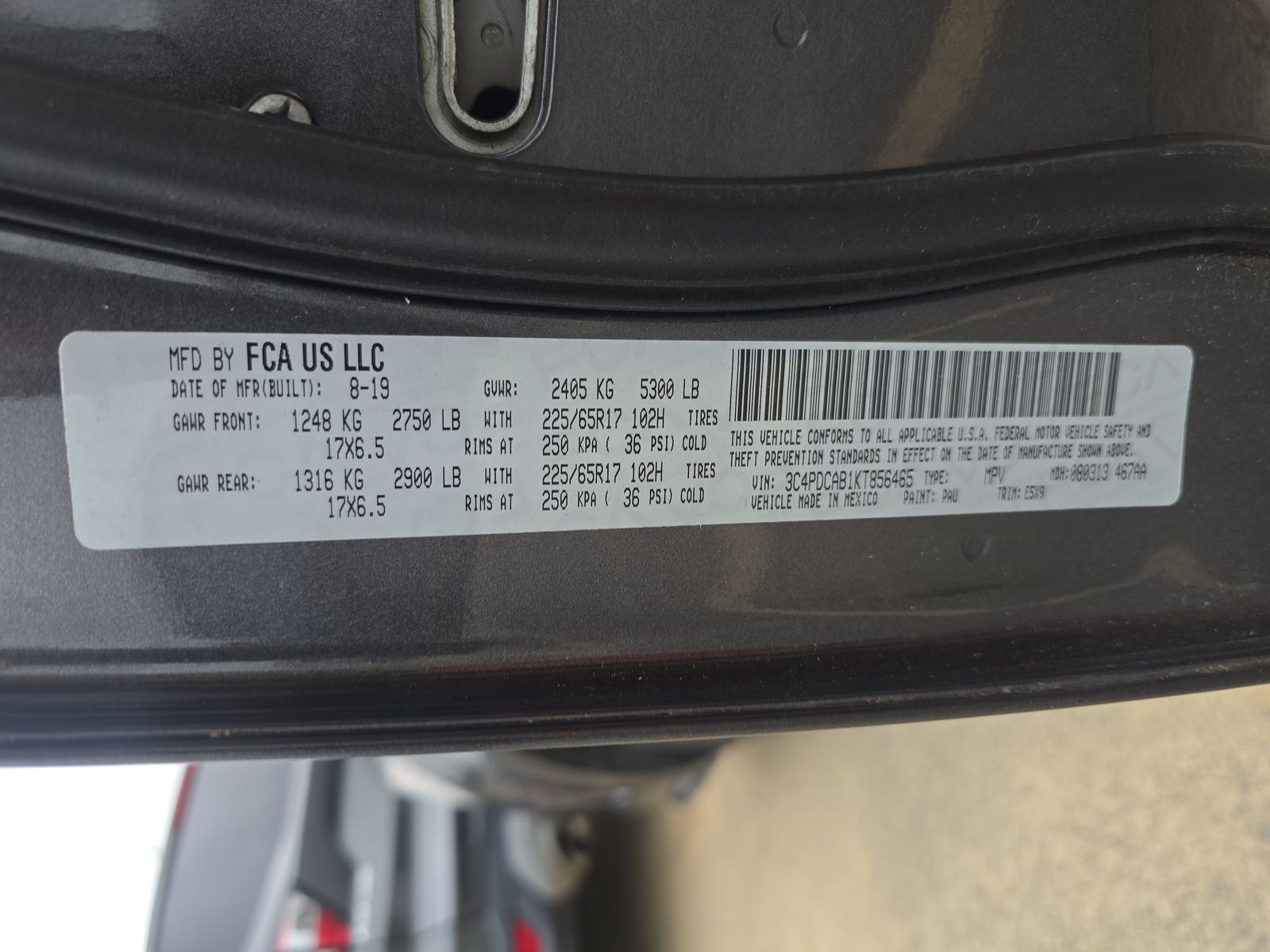 2019 Dodge Journey SE Value FWD