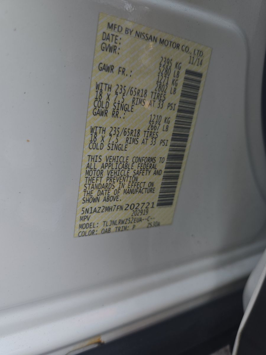 2015 Nissan Murano SL AWD