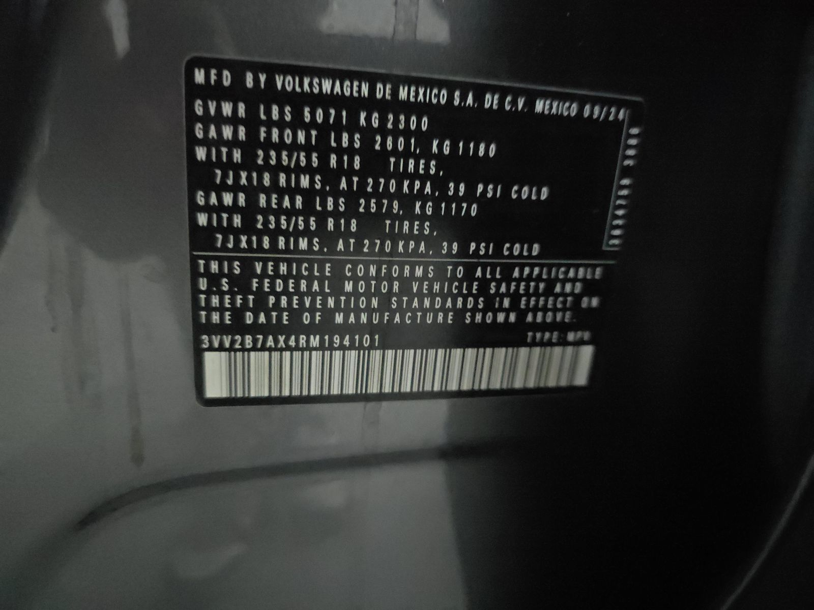 2024 Volkswagen Tiguan 2.0T SE AWD