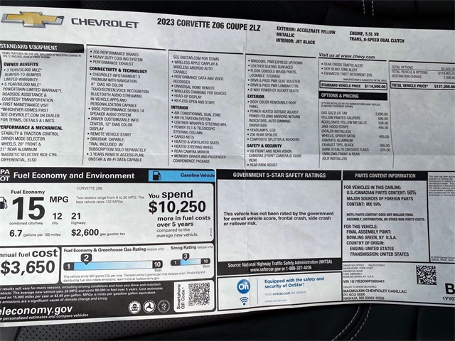 2023 Chevrolet Corvette Z06 RWD
