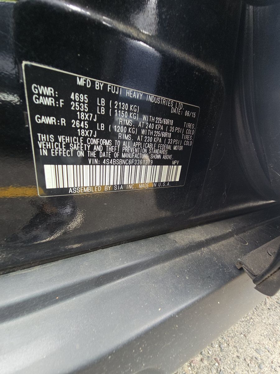 2015 Subaru Outback 2.5i Limited AWD