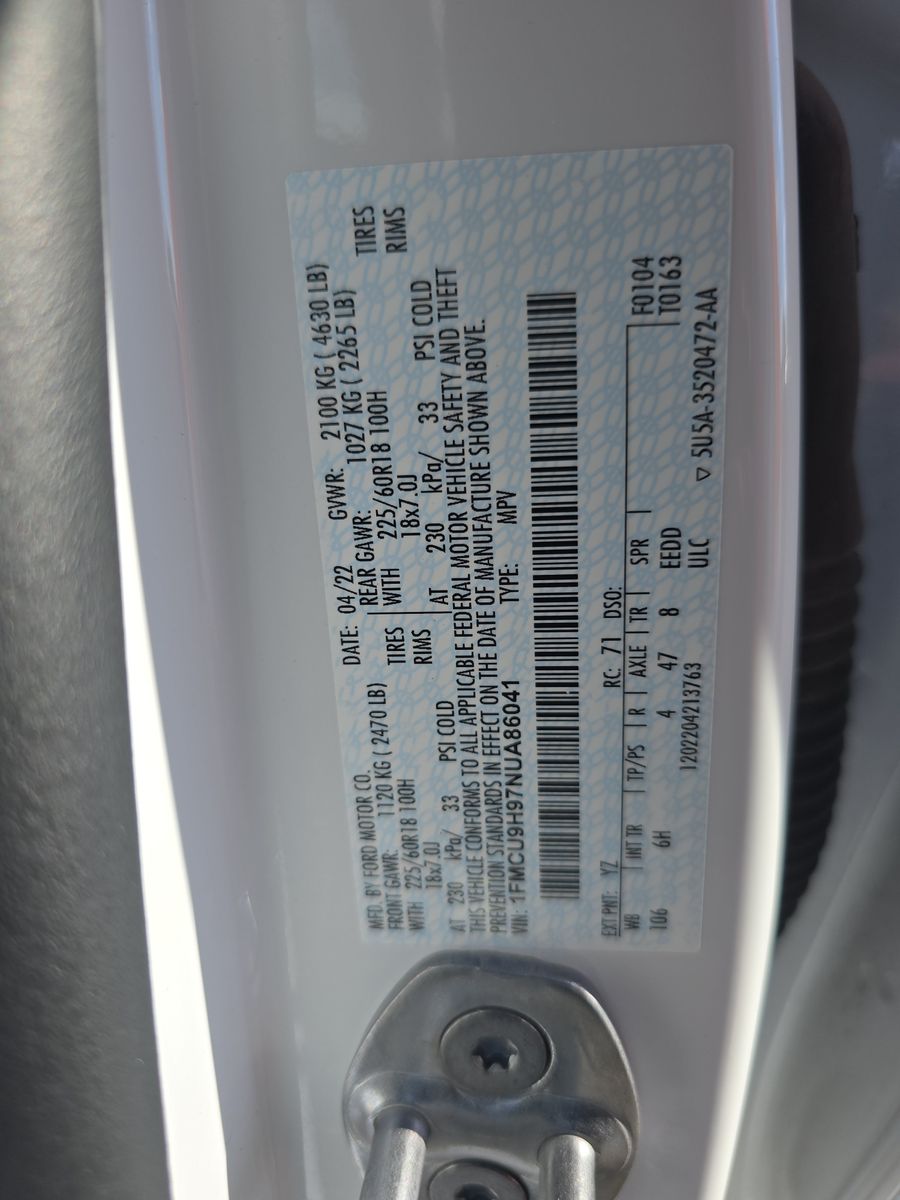 2022 Ford Escape SEL AWD