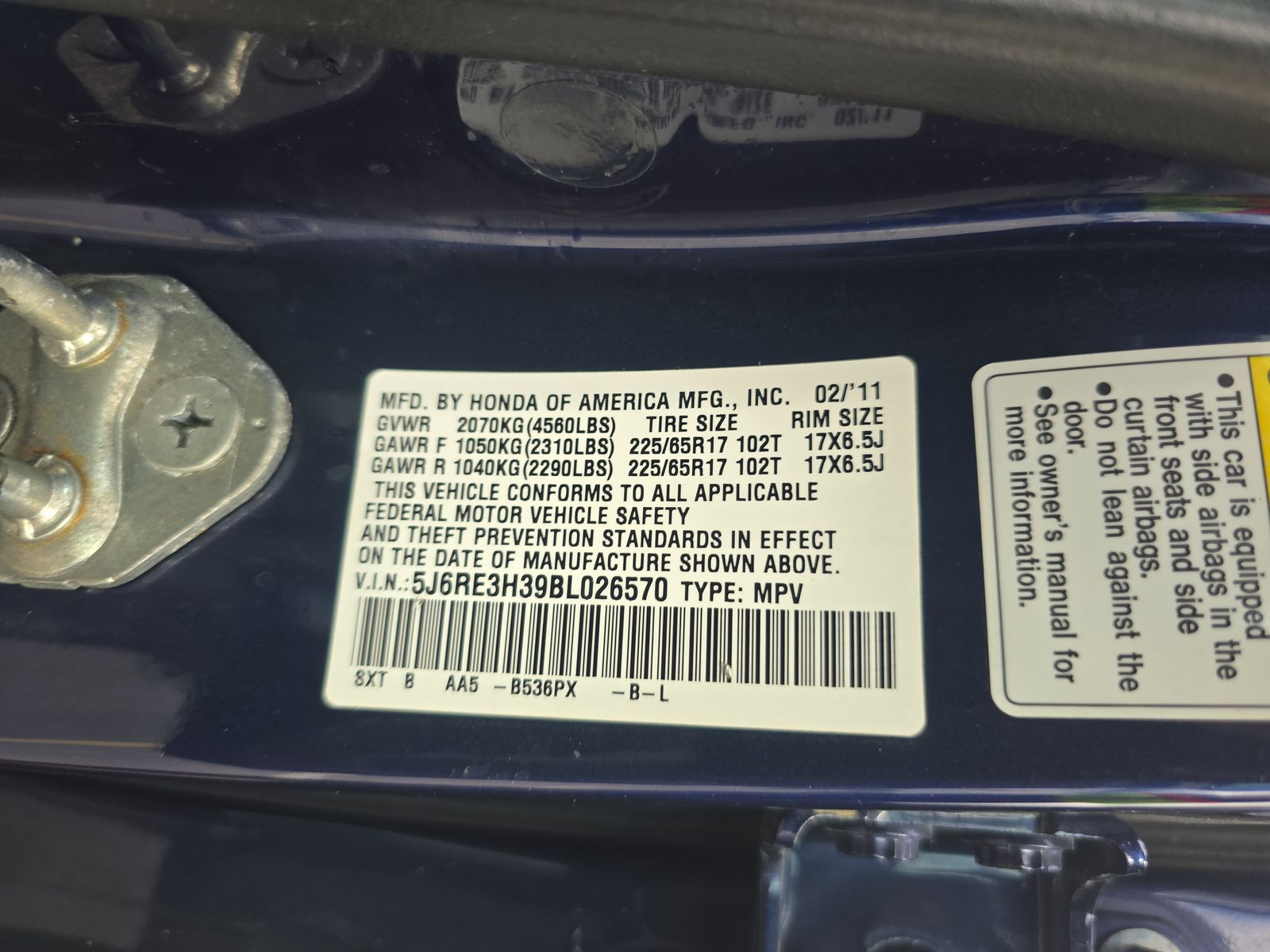 2011 Honda CR-V LX FWD