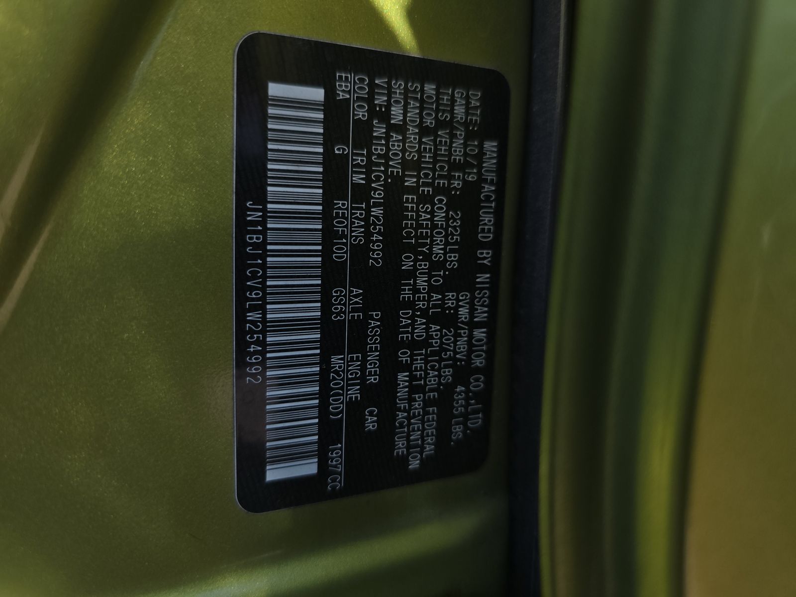 2020 Nissan Rogue Sport S FWD